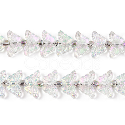 Electroplate Glass Beads Strands EGLA-N012-04P-1