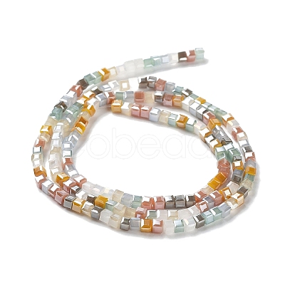 Gradient Color Electroplate Glass Bead Strands X-GLAA-E042-05-B05-1