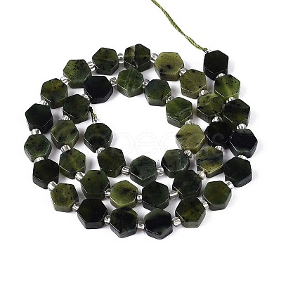 Natural Canadian Jade Beads Strands G-P534-A18-01-1
