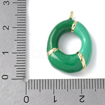 Brass Enamel Pendants KK-E093-03G-O-02-1