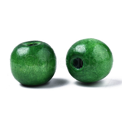 Spray Painted Natural Wood Beads WOOD-ZX040-01B-02-LF-1