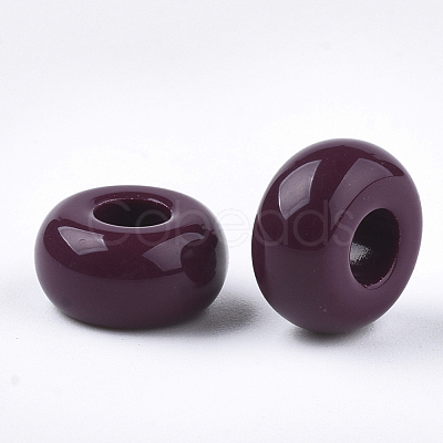 Opaque Acrylic European Beads X-SACR-T344-06D-1
