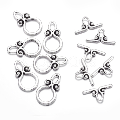Ring Tibetan Style Alloy Toggle Clasps A1011Y-1