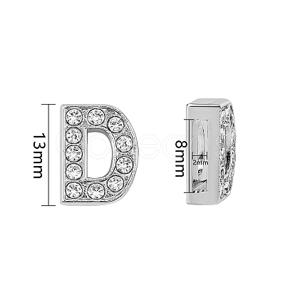 2 Sets 2 Styles Eco-Friendly Zinc Alloy Slide Charms ALRI-SZ0001-02-1