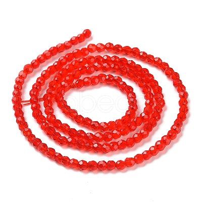 Transparent Glass Beads Strands GLAA-H021-04-25-1