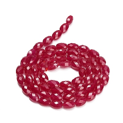 Lab Grown Red Corundum Beads Strands GG-CBAC488-01B-1