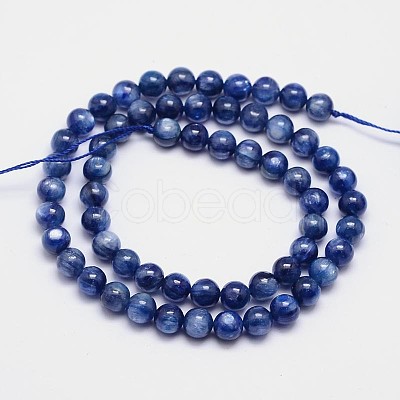 Natural Kyanite/Cyanite/Disthene Quartz Round Bead Strands G-M263-B-01-1