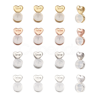 24Pcs 4 Colors Silicone Ear Nuts FIND-TA0001-48-1