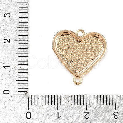 Brass Enamel & Natural Pearl Heart with Flower Connector Charms KK-K351-52G-01-1