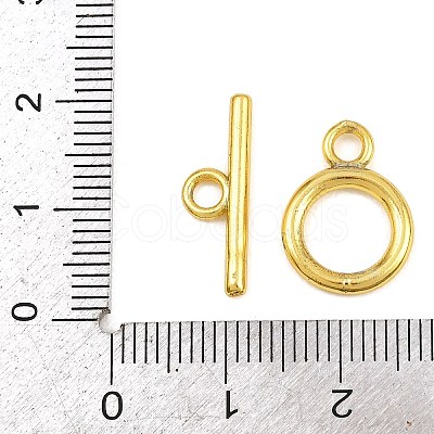 Ring Brass Toggle Clasps KK-G548-33G-1