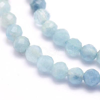 Natural Aquamarine Beads Strands G-F509-10-3mm-1