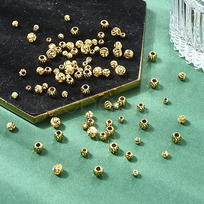 90Pcs 3 Style Brass Spacer Beads KK-YW0002-75G-1