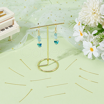 300Pcs 3 Styles Brass Flat Head Pins KK-ME0002-86-1