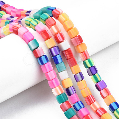 Handmade Polymer Clay Beads Strands CLAY-N008-060-05-1