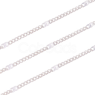 Soldered Brass Coated Iron Curb Chains CH-CJ0001-01A-S-1