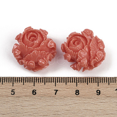Dyed Synthetic Coral Carved Beads CORA-D035-01A-1