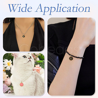 52Pcs 2 Styles Alloy Enamel Pendants FIND-TA0008-50-1