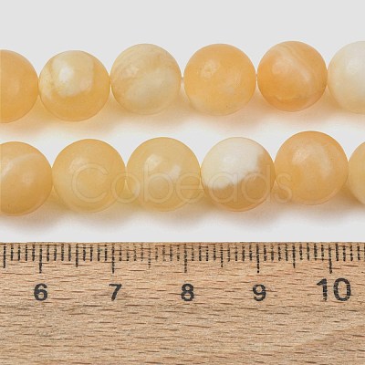 Natural Honey Jade Bead Strands G-K153-B26-10mm-1