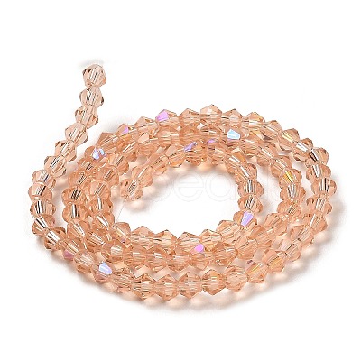 Transparent Electroplate Glass Beads Strands GLAA-F029-2mm-D15-1