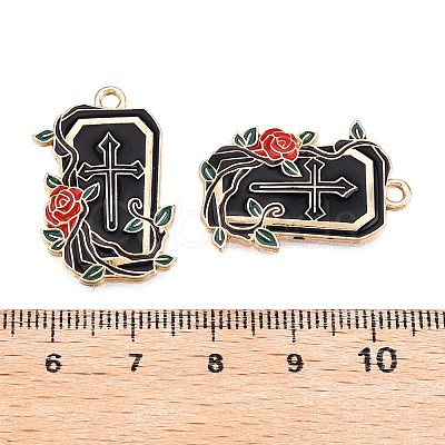 Halloween Theme Rack Plating Alloy Enamel Pendants ENAM-N056-393A-KCG-1