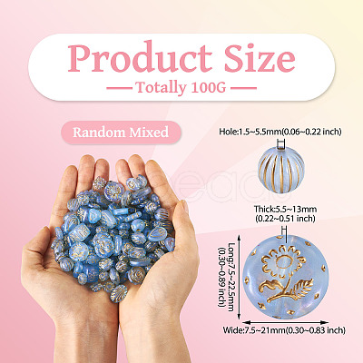 100G Transparent Acrylic Beads MACR-TA0002-02B-1