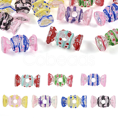 14Pcs 7 Style Transparent Acrylic Beads FIND-TA0002-42-1