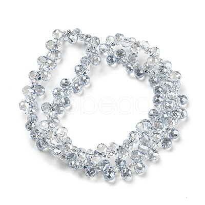 Electroplate Transparent Glass Beads Strands EGLA-P052-01A-PL03-1