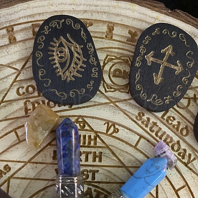 Wood Witch Runes AJEW-E052-02-1