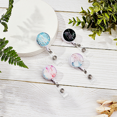 ABS Plastic Retractable Badge Reel AJEW-GF0001-74-1