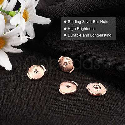 2Pairs Sterling Silver Ear Nuts STER-CN0001-07A-1