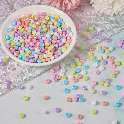 70G 7 Colors AB Color Opaque Resin Beads RESI-TA0002-88-1