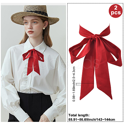 2Pcs Chiffon Ties for Women AJEW-SP0003-52B-1