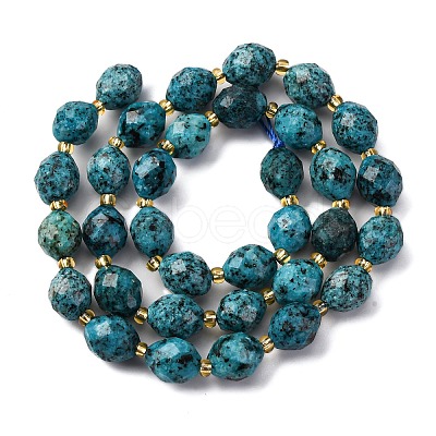 Natural Sesame Jasper Dyed Beads Strands G-D305-B02-01-1
