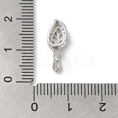 Rhodium Plated 925 Sterling Silver Ice Pick Pinch Bails STER-NH0001-24P-1