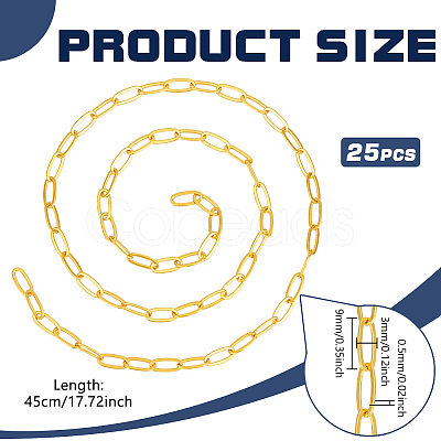 11.25M Brass Paperclip Chains CHC-BC0001-27G-1
