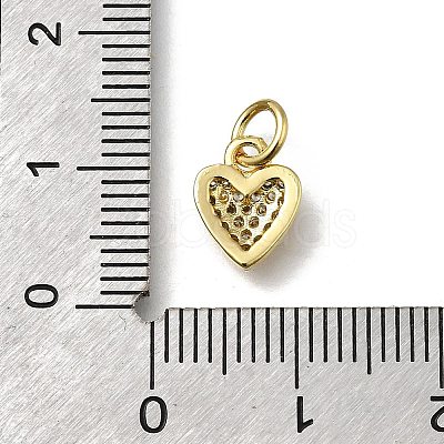 Brass Micro Pave Cubic Zirconia Pendants KK-C090-42G-02-1