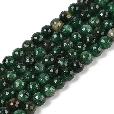 Natural Fuchsite Beads Strands G-H093-A01-01-1