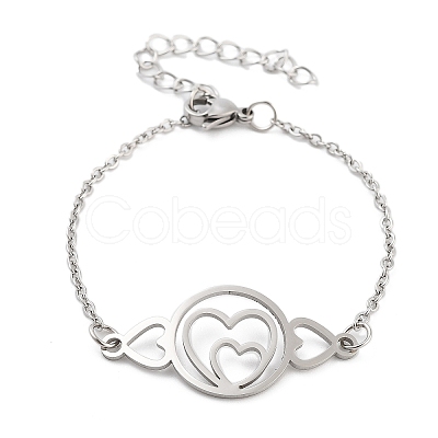 Non-Tarnish Stainless Steel Cable Chain Link Bracelets for Women Men LS-STAS-Z061-01P-11-1