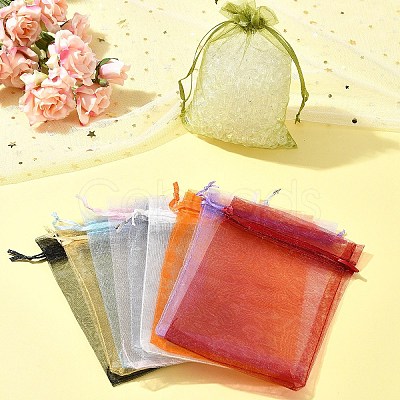 Organza Bags Jewellery Storage Pouches Wedding Favour Party Mesh Drawstring Gift OP-FS0001-04C-1