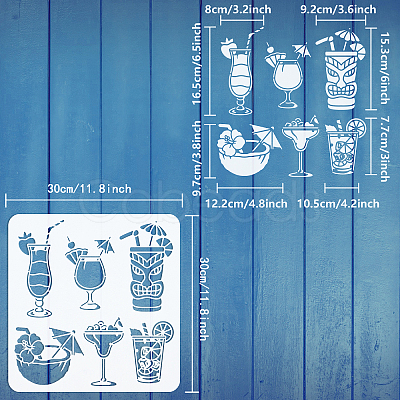 PET Hollow Out Drawing Painting Stencils DIY-WH0391-0146-1