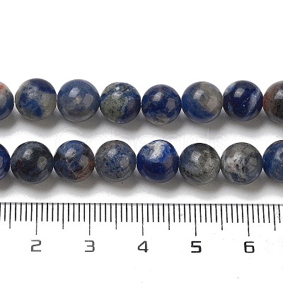 Natural Sodalite Beads Strands GSR8mmC013-1-1