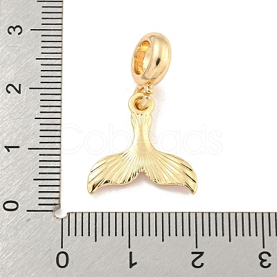 Rack Plating Alloy Enamel Fishtail European Dangle Charms FIND-B034-49G-03-1