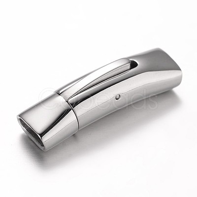 Tarnish Resistant Smooth Surface 304 Stainless Steel Rectangle Magnetic Clasps STAS-I045-08-1