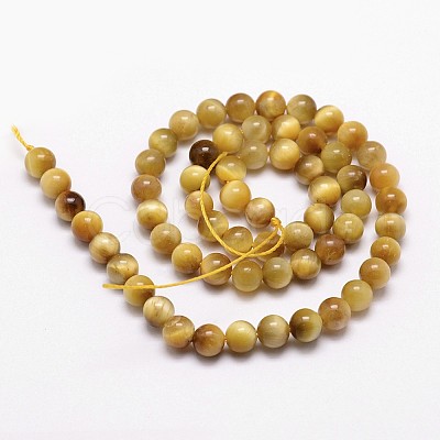 Natural Tiger Eye Bead Strands G-G735-23-12mm-03-1