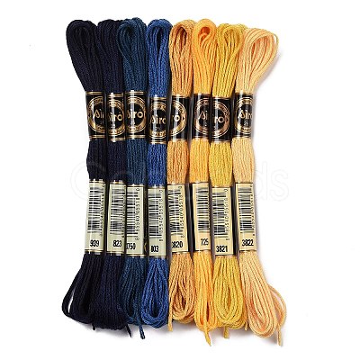 8 Skeins 8 Colors 6-Ply Polyester Embroidery Floss OCOR-M009-01A-04-1