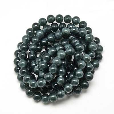 Baking Paint Crackle Glass Beads Strands X-DGLA-Q023-6mm-YS35-1