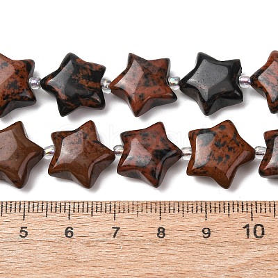 Natural Mahogany Obsidian Beads Strands G-K359-E03-1