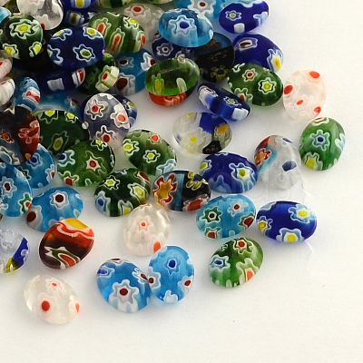 Handmade Millefiori Glass Cabochons LK-R006-12-1