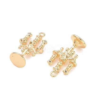 Brass Micro Pave Clear Cubic Zirconia Pendants KK-K351-75G-1