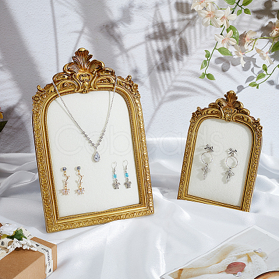 2Pcs 2 Styles TPR Covered with Velvet Necklace Display Photo Frames NDIS-SP0001-1